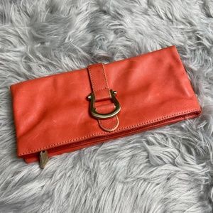 Liz Claiborne Coral Leather Clutch